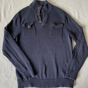 Banana Republic knit Navy men's sweater 100% cotton Medium